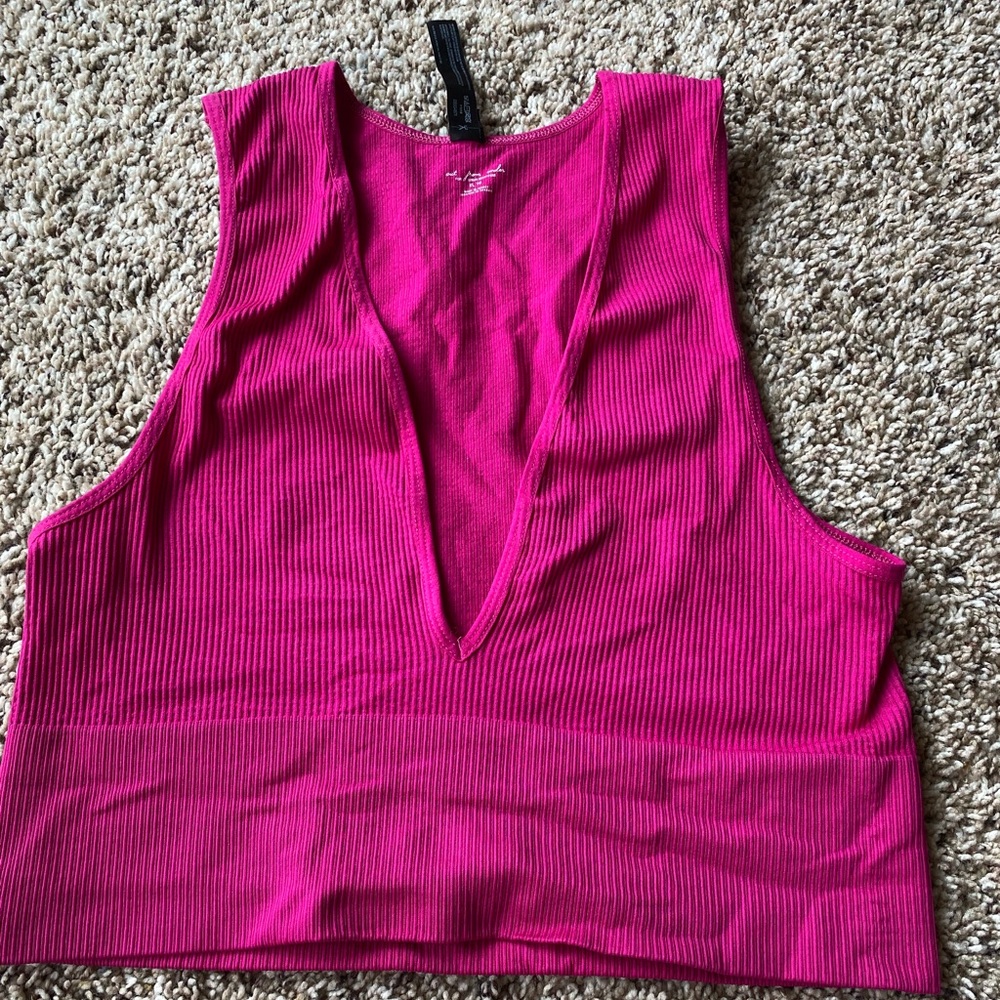 Womens Urban outfitters hot pink plunge bralette Xl
